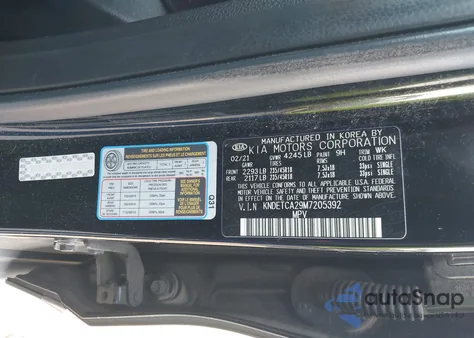 2021 Kia Seltos Sx Turbo z USA, uszkodzony, nr VIN KNDETCA29M7205392